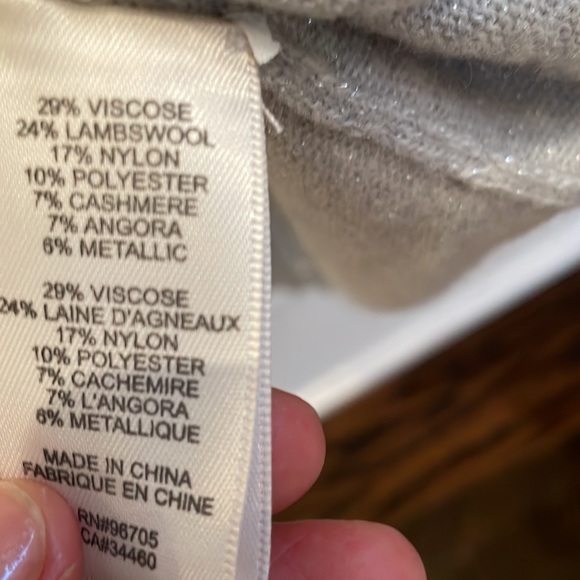 Rebecca Taylor grey sweater with gold specs - Picture 6 of 7